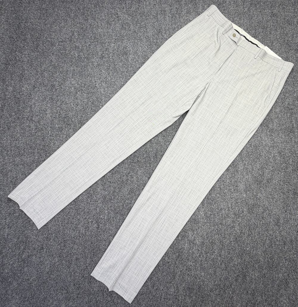 Calvin Klein Jace Mens 36x34 Light Gray Slim Fit Stretch Dress Pants NWT
